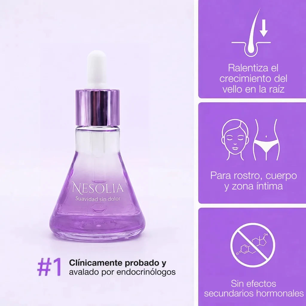 Inhibidor vegetal del vello Nesolia
