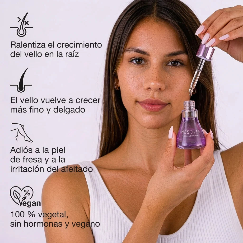 Inhibidor vegetal del vello Nesolia