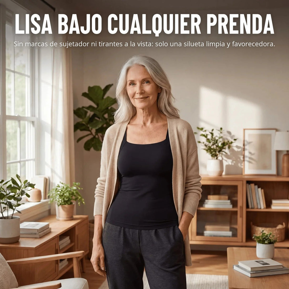 Lisa bajo cualquier prenda