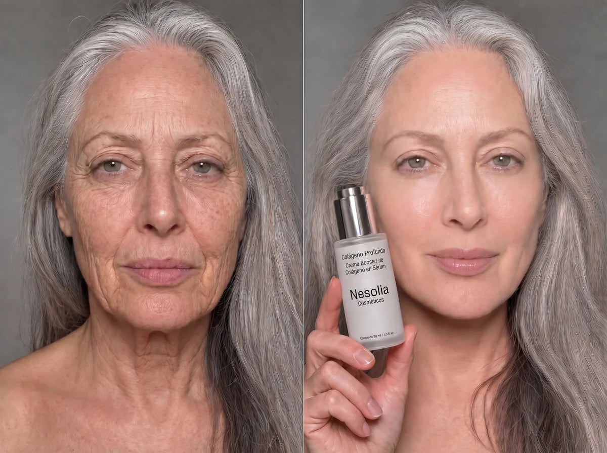 Antes y después con el sérum Nesolia