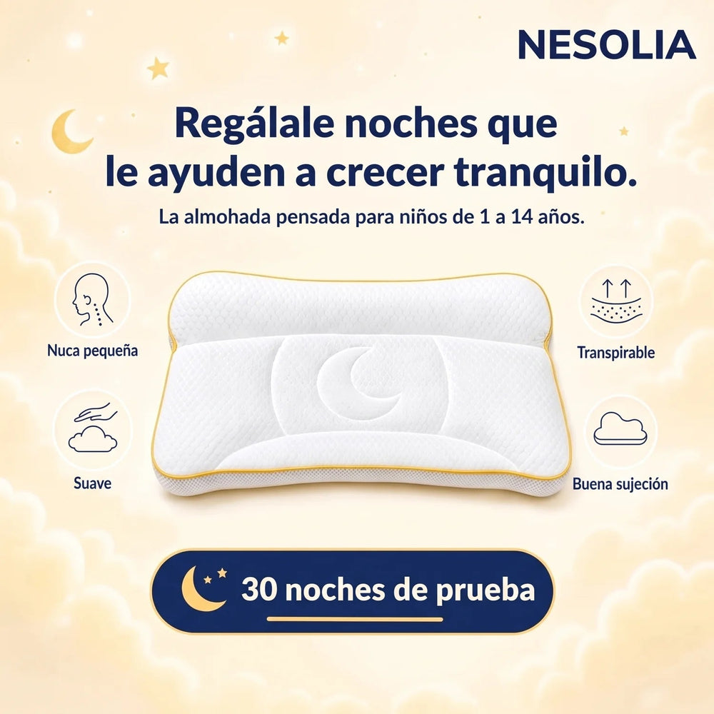 Almohada infantil NESOLIA pensada para su nuca