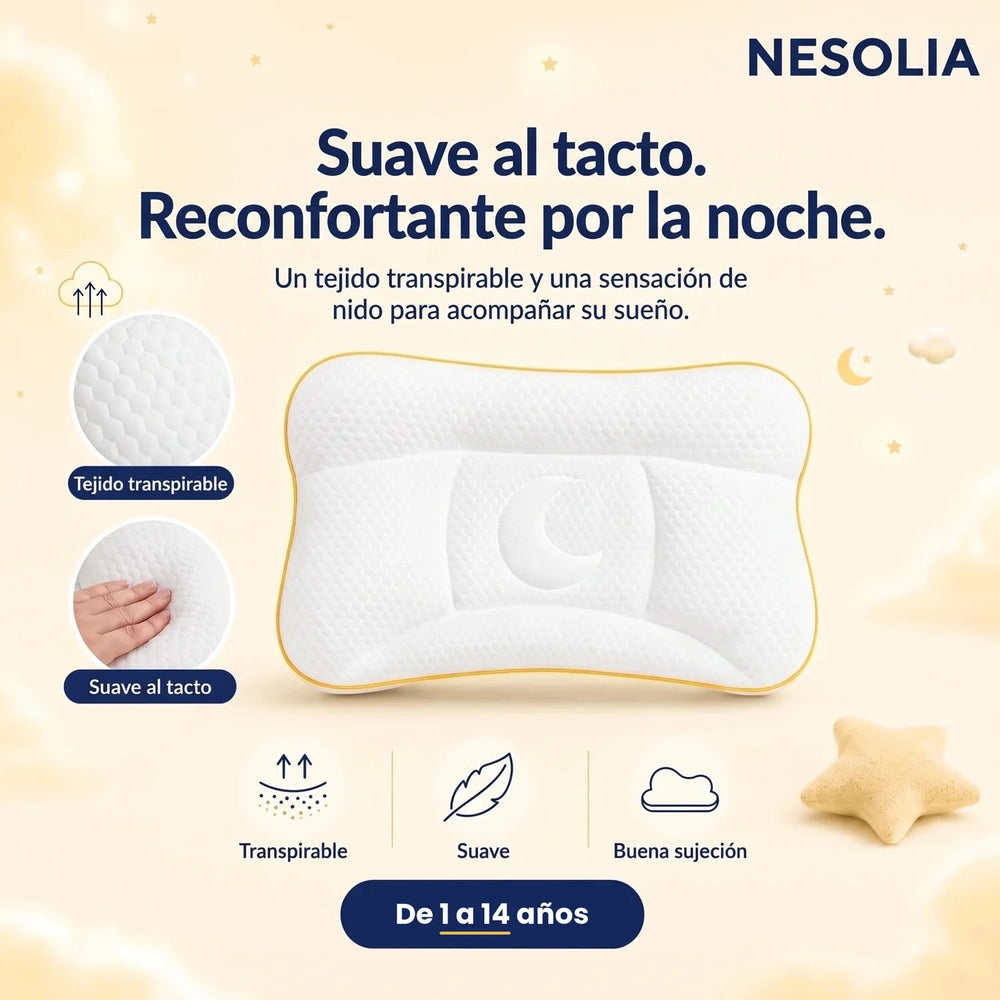Almohada infantil NESOLIA pensada para su nuca