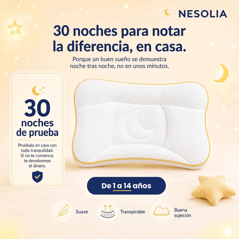 Almohada infantil NESOLIA pensada para su nuca
