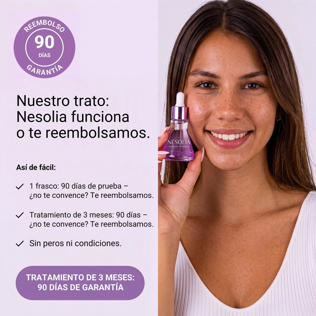 Inhibidor vegetal del vello Nesolia