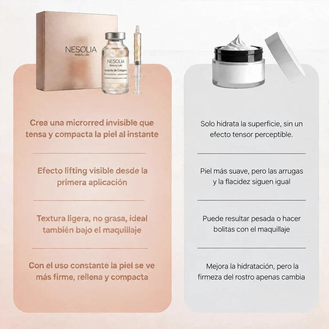 Sérum frente a crema