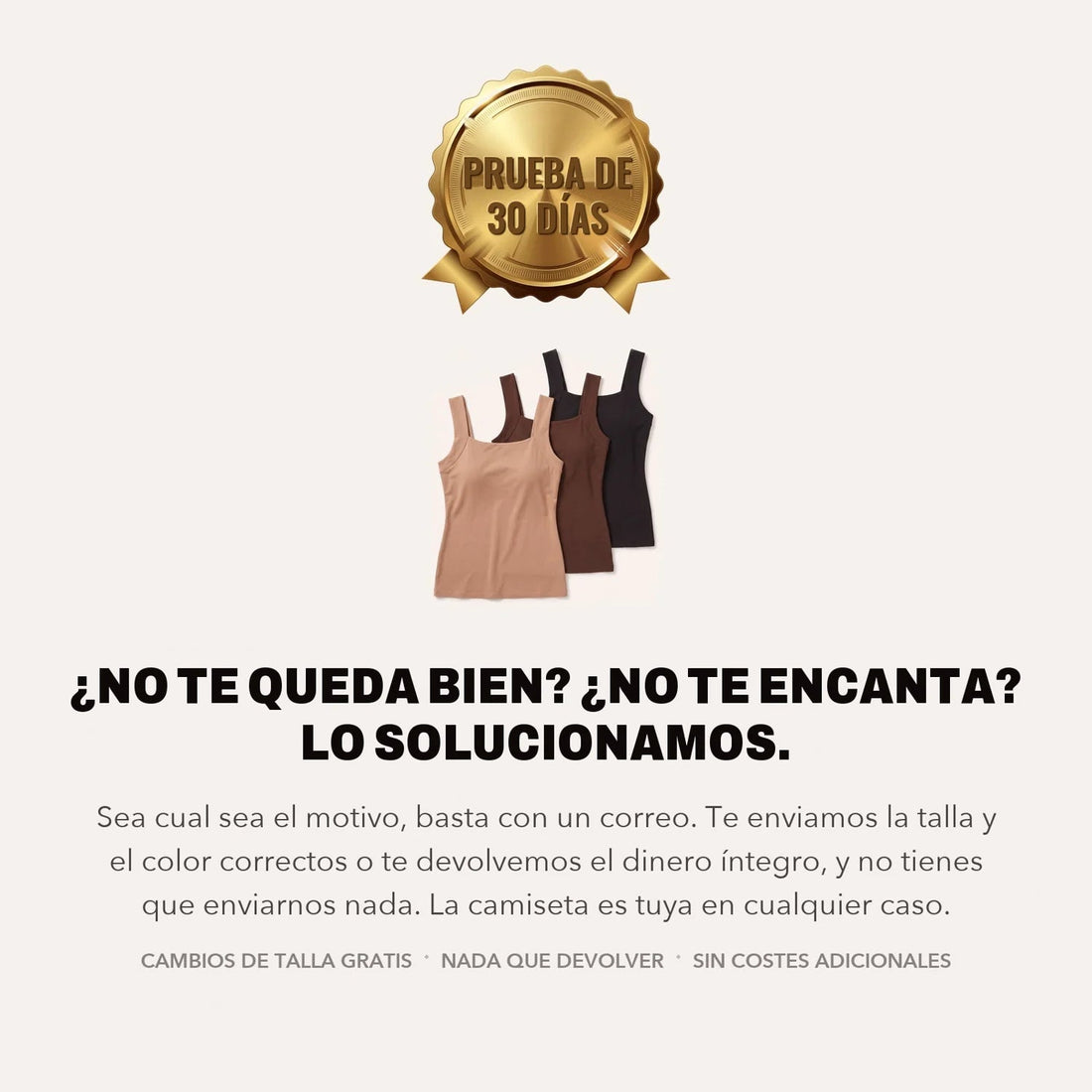¿No te queda bien? Lo solucionamos