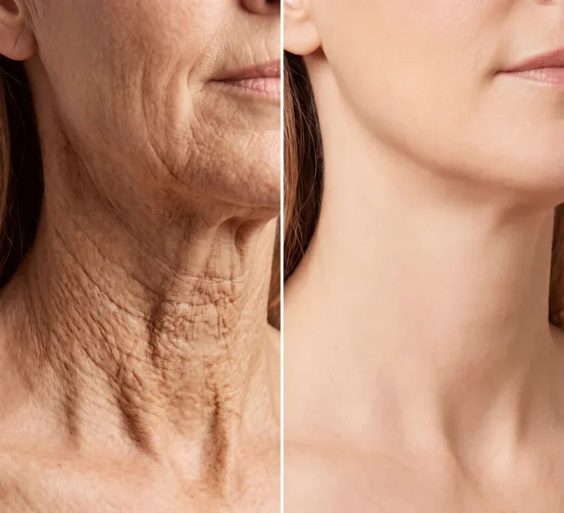 Mejora el aspecto apergaminado de la piel del cuello