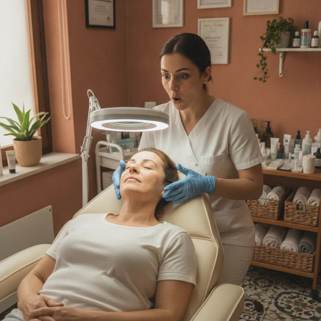 En la cabina de mi esteticista