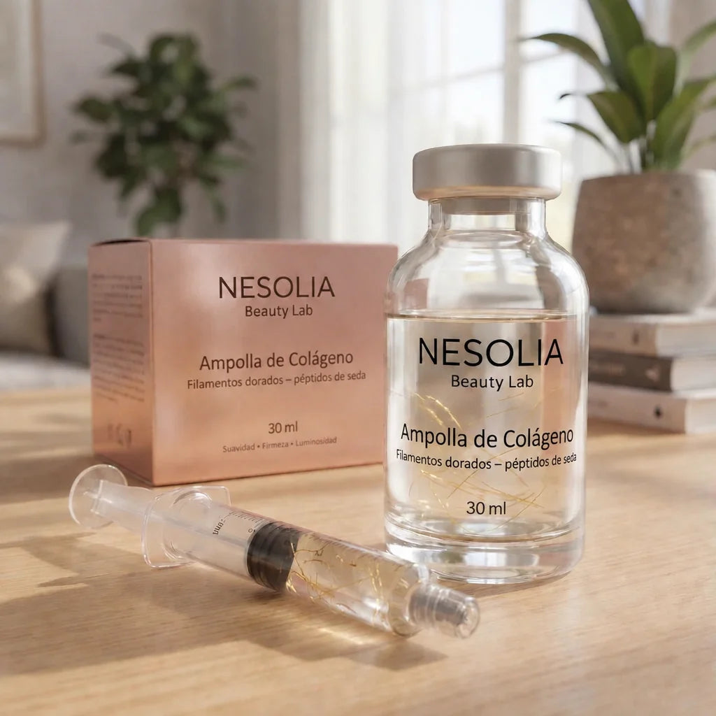 Sérum Nesolia con su caja y la jeringa